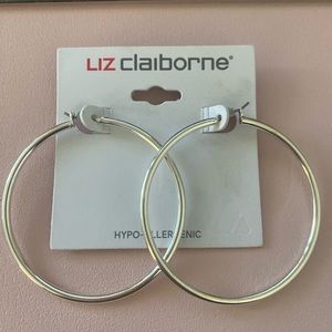 Liz Claiborne silver hoop earrings